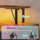 Advwin 120cm Gaming Desk with LED Lights & Drawers