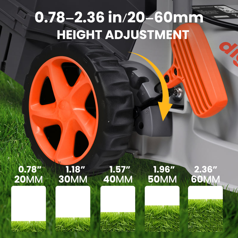Advwin 40V Rechargeable Lawn Mower with Height Adjustment