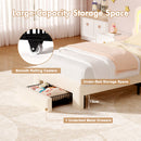 Advwin LED Velvet Bed Frame w/ Adjustable Headboard King Single