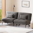 Advwin Convertible Futon Sofa Bed with Adjustable Backrest