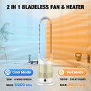 Advwin 2 in 1 Bladeless Tower Heater Fan
