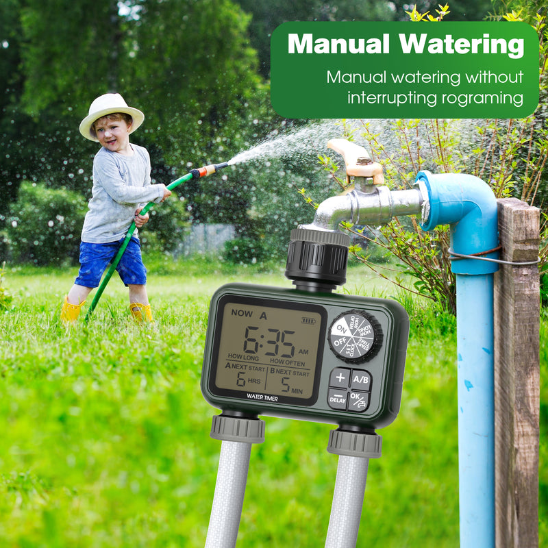 Advwin Water Timer Smart Sprinkler Timer 2 Outlets
