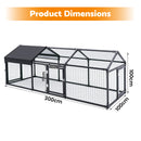 Advwin Metal Chicken Coop with 3 Lockable Doors