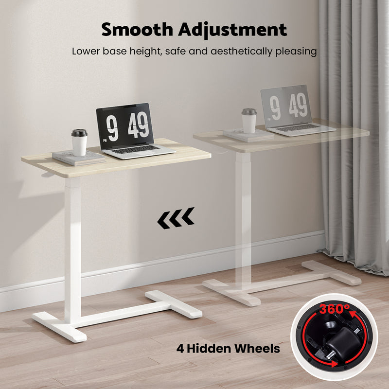 Advwin Mobile Standing Desk Pneumatic Height Adjustable