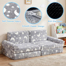 Advwin 10pcs Kids Modular Sofa Convertible Play Couch