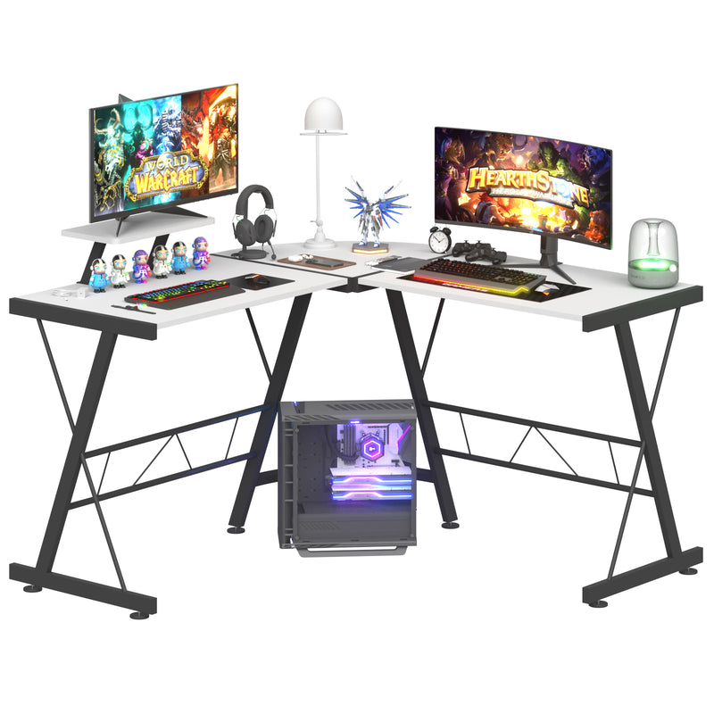 Advwin L-Shaped Corner Desk with Laptop Stand