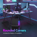 Advwin L-Shaped Corner Desk with Laptop Stand