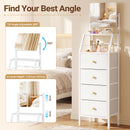Advwin Vanity Desk with Mirror & 4 Drawers