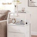 Advwin Bedside Table with 3 Drawers and Charging Station