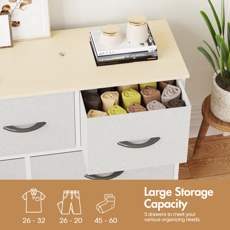 Advwin Chest of Drawers 5 Drawer Storage Cabinet