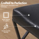Advwin Set of 4 PU Leather Bar Stools with Footrest