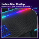 Advwin Gaming Desk Built-in LED Lights & Power Outlets