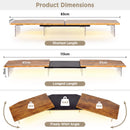 Advwin 113cm LED Dual Monitor Stand w/ Acrylic Leg