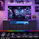 Advwin 160cm TV Stand with 11 Drawers & LED Lights