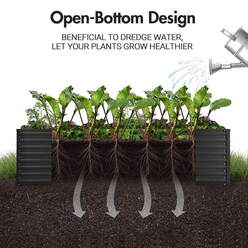 Advwin Raised Garden Bed Galvanised Steel Planter