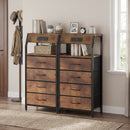 Advwin Set of 2 Bedside Table with 4 Drawers