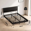 Advwin Double Floating Bed Frame w/ Charging Station