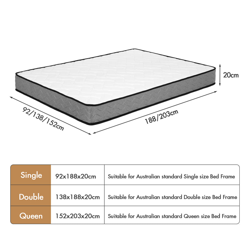 Advwin 20CM S/D/Q Memory Foam Springs Mattress