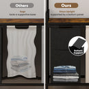 Advwin 3 Section Rolling Laundry Basket with Hanging Rack