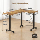 Advwin L Shaped Electric Standing Desk Charging Station