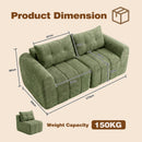 Advwin 2 Seater Modular Sofa w/ Chenille Fabric 170cm