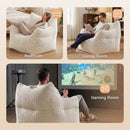 Advwin 83*90cm Corduroy Bean Bag Chair with Backrest