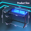 Advwin L Shaped Gaming Desk with LED Lights (Pre-Order)