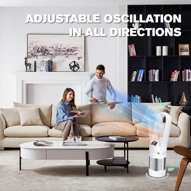 Advwin Heater Bladeless Tower Fan with Air Purifier