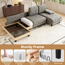 Advwin Sectiona Sofa 4-Seater U Shape Couch