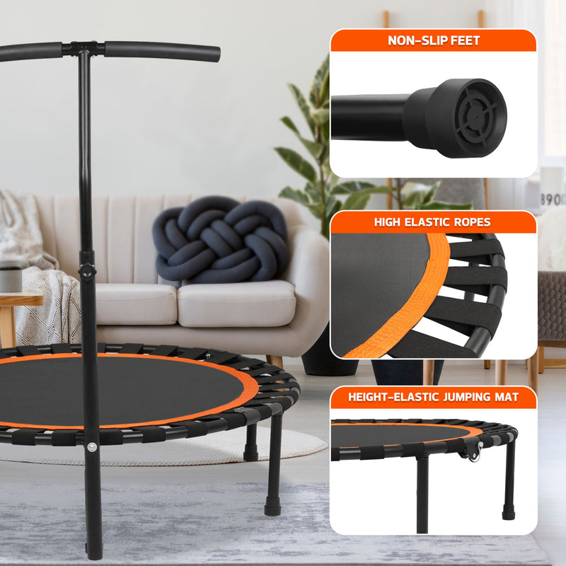 Advwin 50" Mini Trampoline w/Adjustable Handle