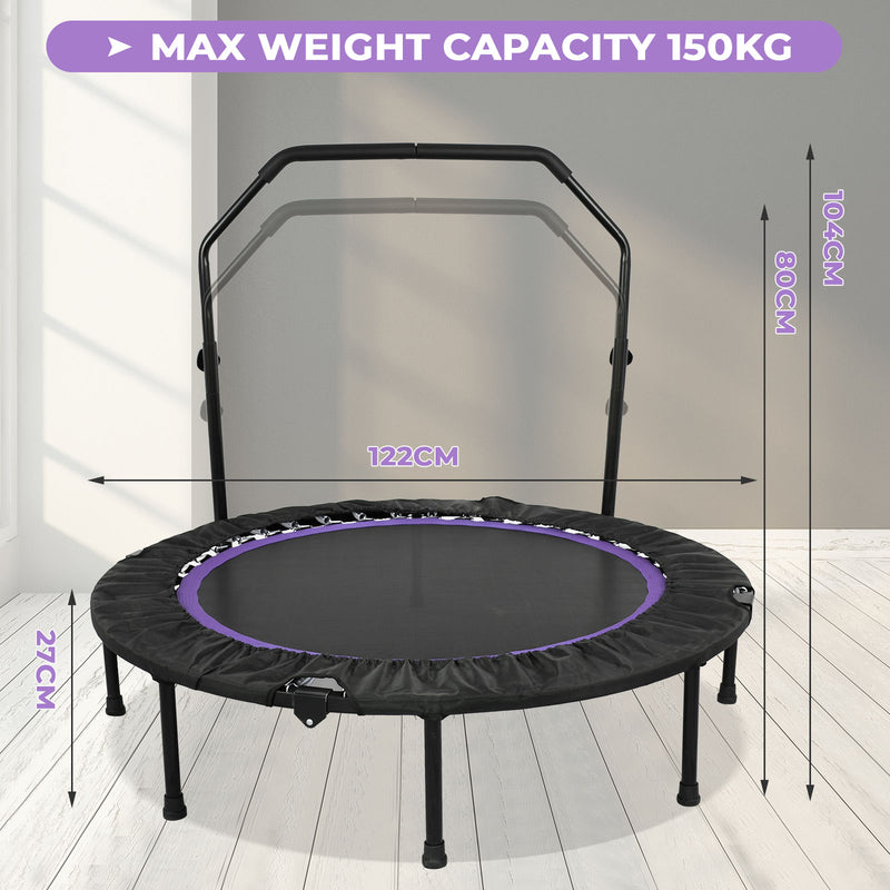 Advwin 48 inch Foldable Rebounder Trampoline Purple