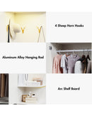 Advwin 3 Doors Armoire Wardrobe Closet with Mirror