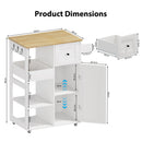 Advwin Kitchen Island Cart on Wheels with Cabinet