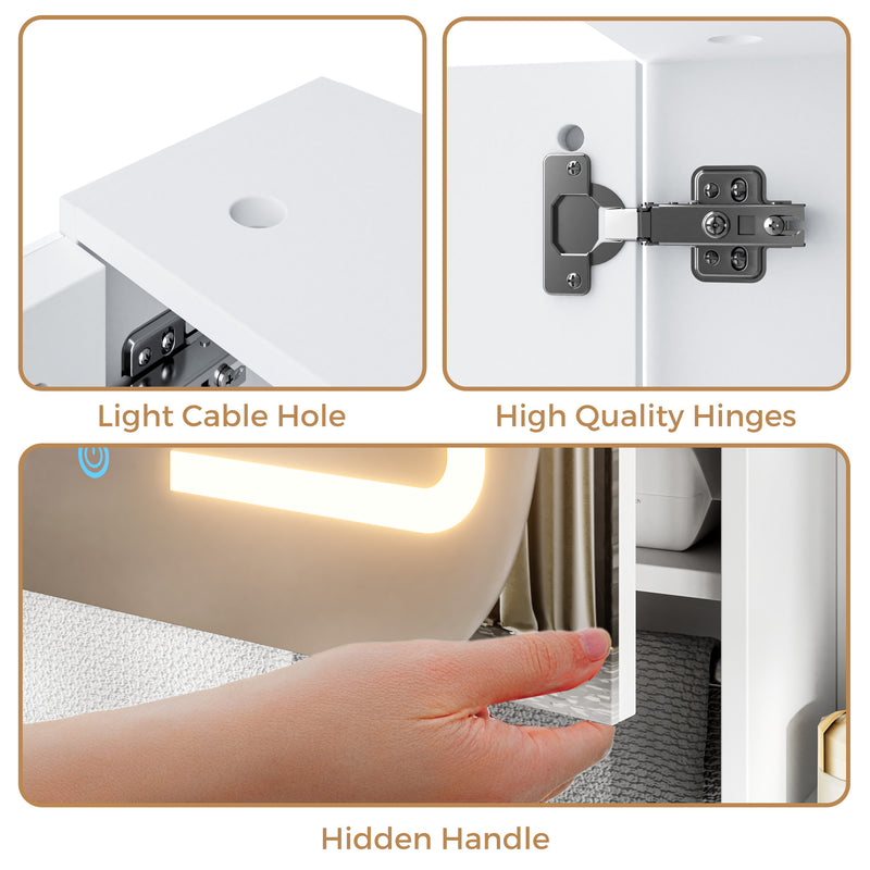 Advwin LED Bathroom Mirror Cabinet