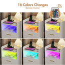 Advwin Bedside Table 3 Drawers Cabinet White