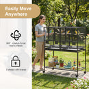 Advwin Bird Cage 2in1 Large Cage Wheel w/ Brake