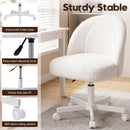 Advwin Teddy Fleece Vanity Chair 360° Swivel