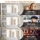 Advwin Corner Dressing Table with LED Mirror and Drawers