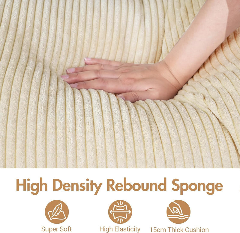 Advwin Sofa 290cm Corduroy Modular Couch