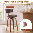 Advwin Set of 2 Bar Stools with Backrest 360° Swivel
