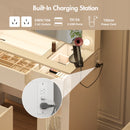 Advwin Dressing Table Stool Set Glass Top Vanity(Pre_Order)