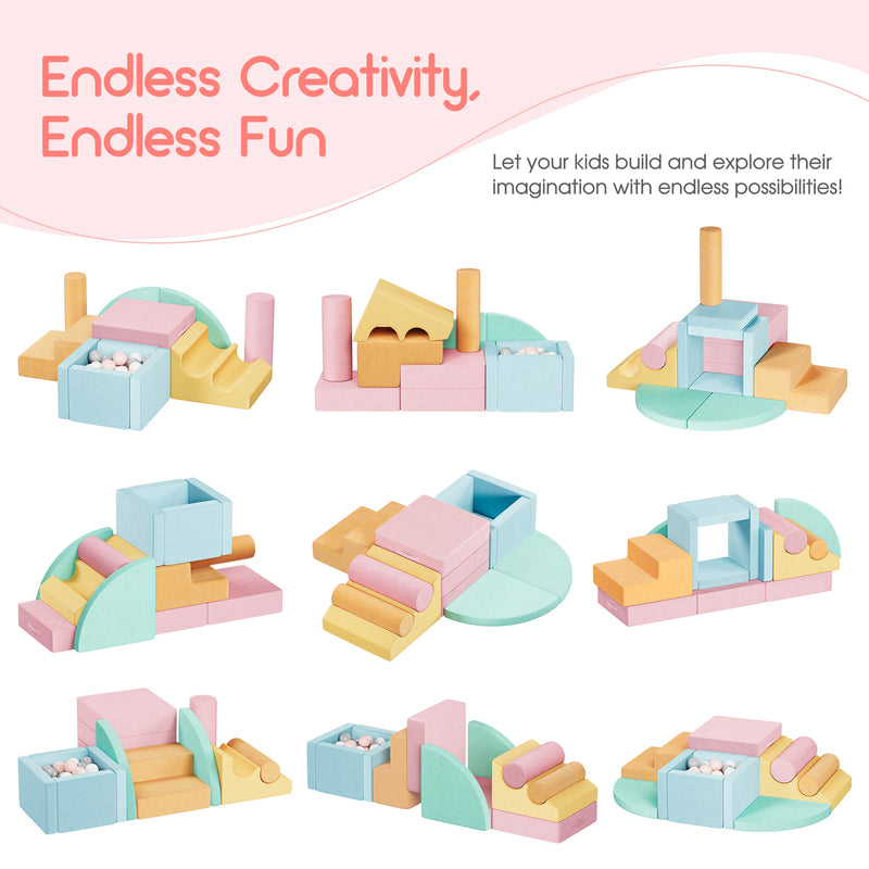 Advwin 12PCS Kids Climb Crawl Foam Climbing Toys