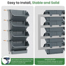 Advwin Wall Mounted Planter 16 Pots w/ Water Storage Basin