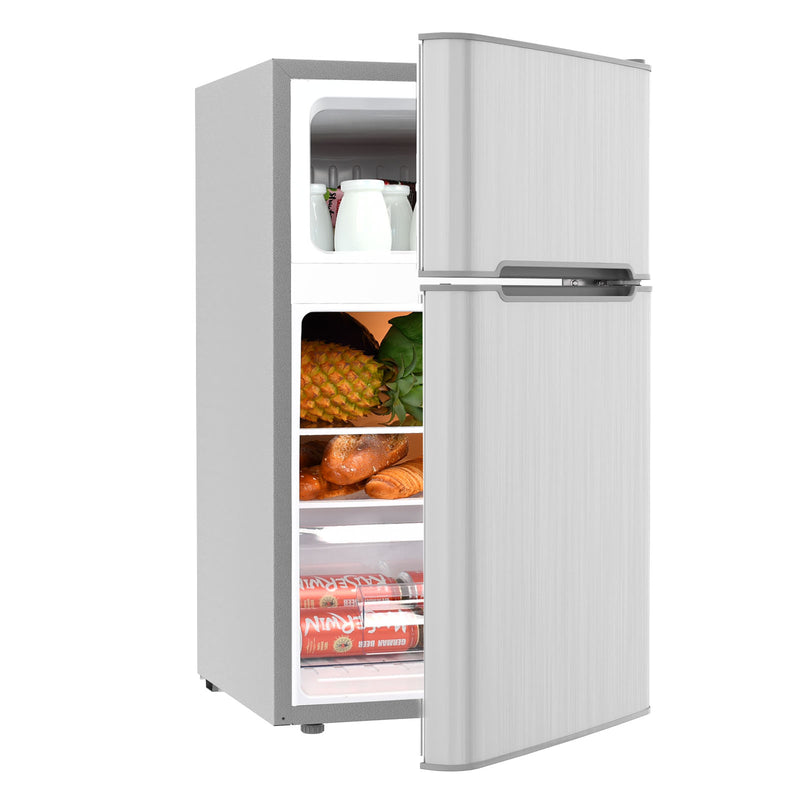 Advwin 90L Mini Fridge Freezer Double Doors