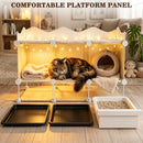Advwin Indoor Cat Cage with Pull-Out Litter Box & Trays