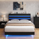 Advwin Double Floating Bed Frame w/ Charging Station
