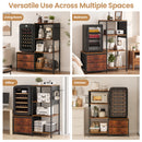 Advwin Mini Fridge Stand w/ Power Outlet & Storage