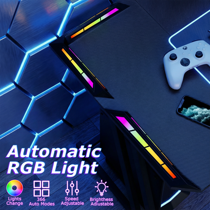 Advwin Computer Gaming Desk 140cm RGB LED