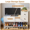 Advwin Shoe Rack Bench w/Flip Top Storage Cabinet