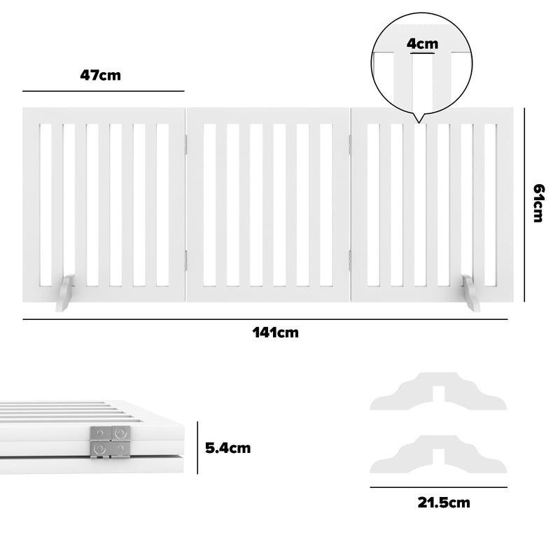 Advwin Wooden Pet Gate Dog Fence
